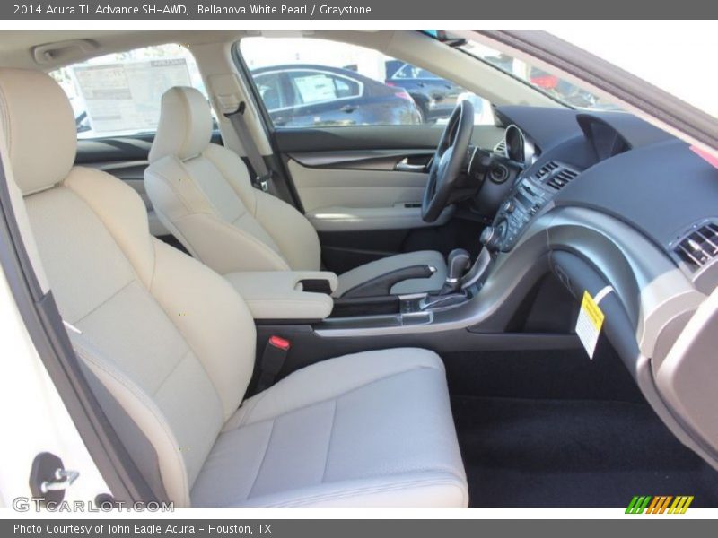 Bellanova White Pearl / Graystone 2014 Acura TL Advance SH-AWD
