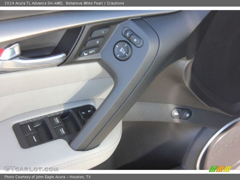 Bellanova White Pearl / Graystone 2014 Acura TL Advance SH-AWD