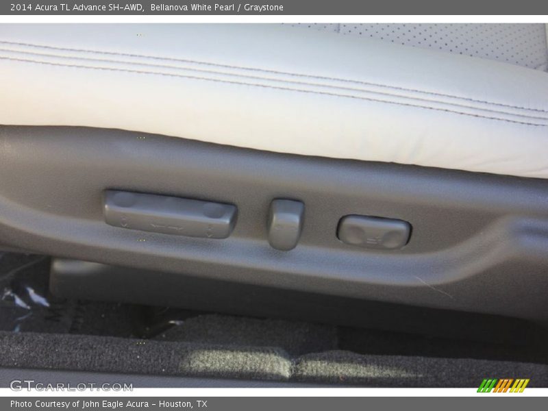 Bellanova White Pearl / Graystone 2014 Acura TL Advance SH-AWD