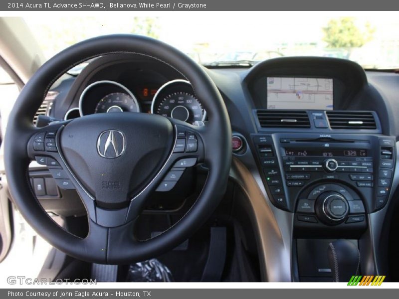 Bellanova White Pearl / Graystone 2014 Acura TL Advance SH-AWD