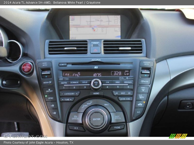 Bellanova White Pearl / Graystone 2014 Acura TL Advance SH-AWD