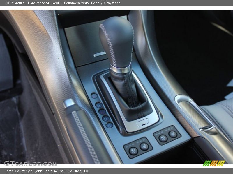 Bellanova White Pearl / Graystone 2014 Acura TL Advance SH-AWD