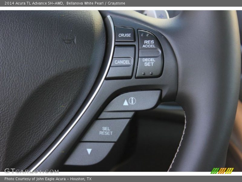 Bellanova White Pearl / Graystone 2014 Acura TL Advance SH-AWD