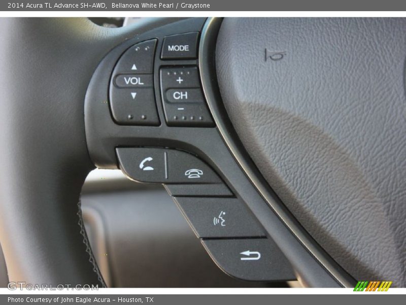 Bellanova White Pearl / Graystone 2014 Acura TL Advance SH-AWD