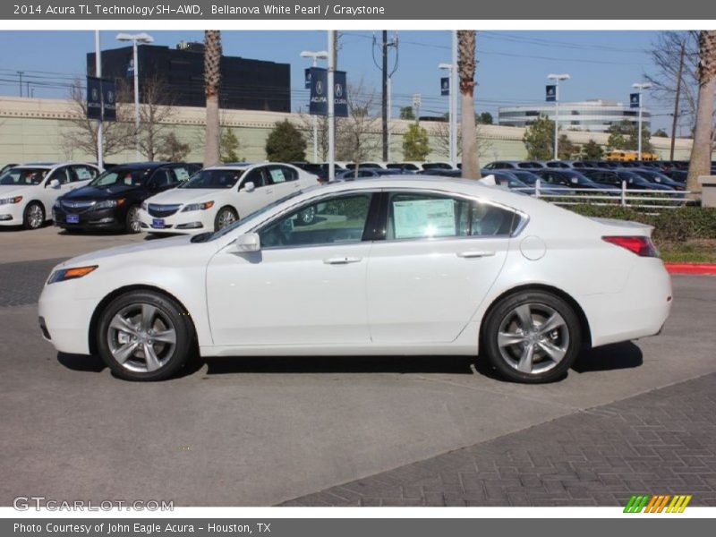 Bellanova White Pearl / Graystone 2014 Acura TL Technology SH-AWD