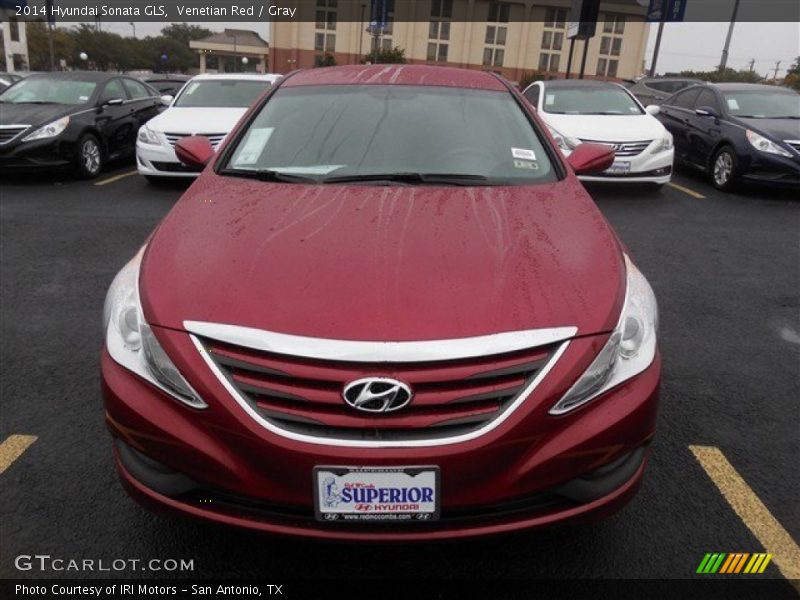 Venetian Red / Gray 2014 Hyundai Sonata GLS
