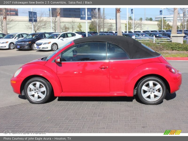Salsa Red / Black 2007 Volkswagen New Beetle 2.5 Convertible