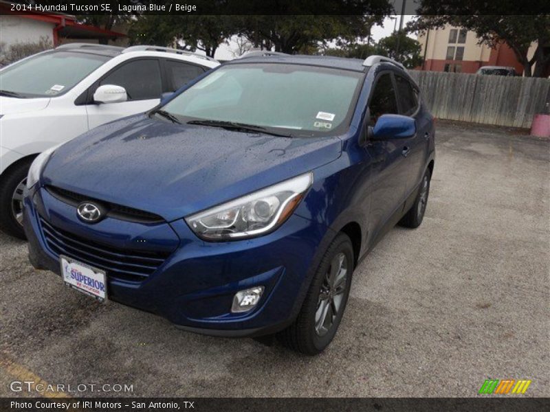 Laguna Blue / Beige 2014 Hyundai Tucson SE