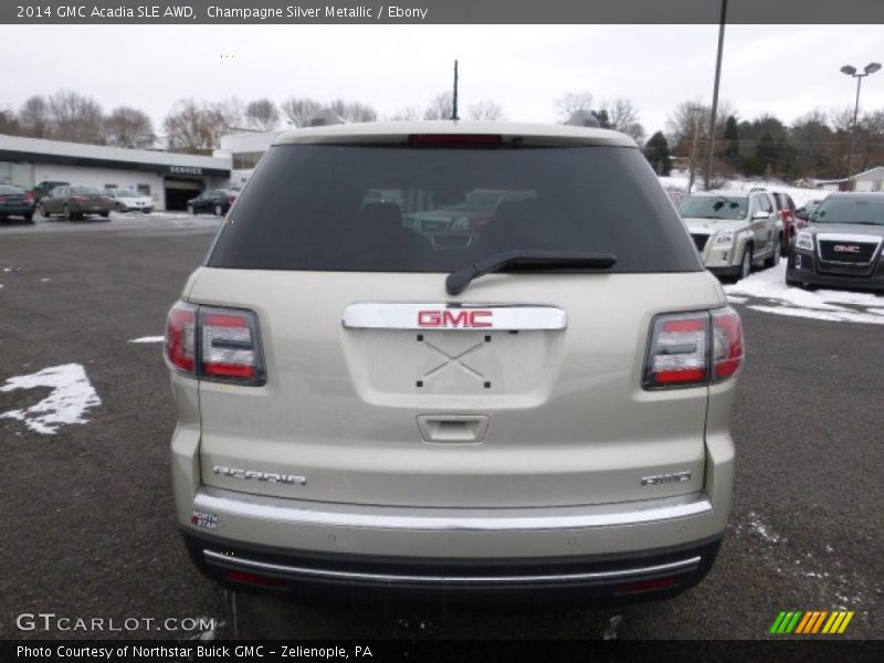 Champagne Silver Metallic / Ebony 2014 GMC Acadia SLE AWD