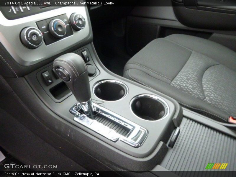 Champagne Silver Metallic / Ebony 2014 GMC Acadia SLE AWD