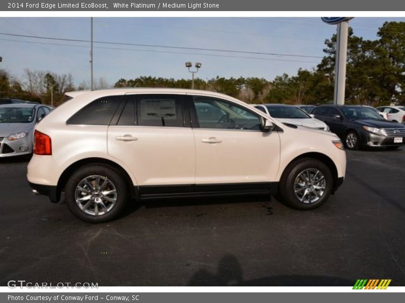 White Platinum / Medium Light Stone 2014 Ford Edge Limited EcoBoost