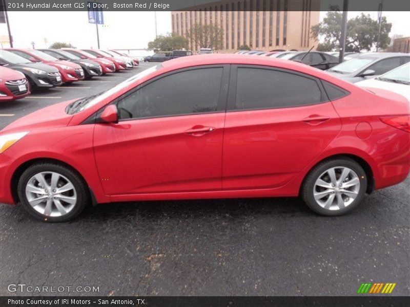 Boston Red / Beige 2014 Hyundai Accent GLS 4 Door