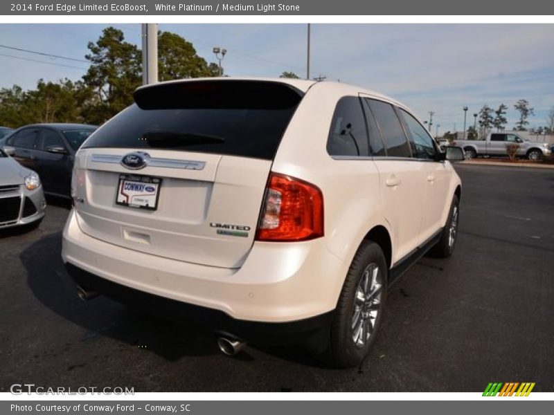 White Platinum / Medium Light Stone 2014 Ford Edge Limited EcoBoost
