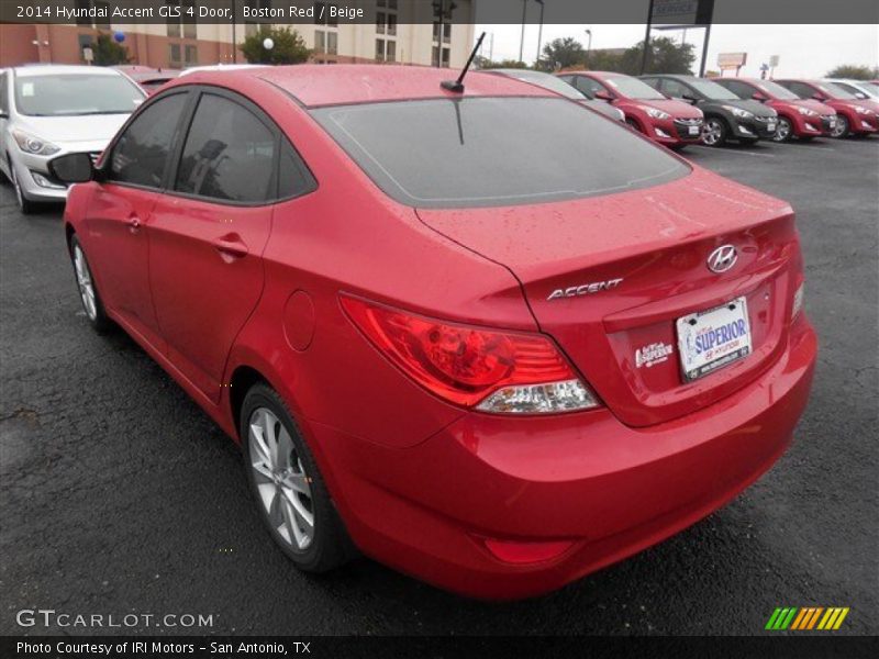 Boston Red / Beige 2014 Hyundai Accent GLS 4 Door