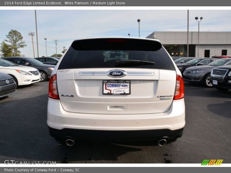 White Platinum / Medium Light Stone 2014 Ford Edge Limited EcoBoost