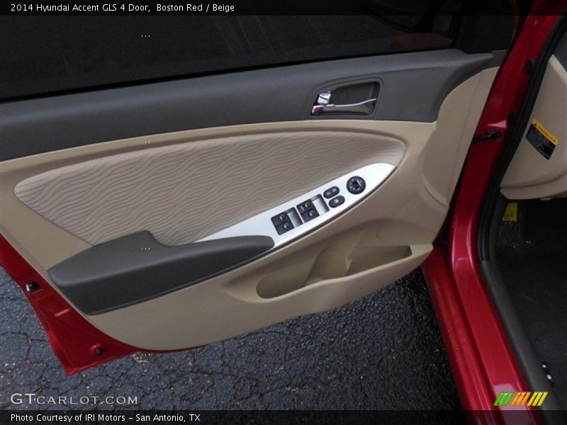 Boston Red / Beige 2014 Hyundai Accent GLS 4 Door