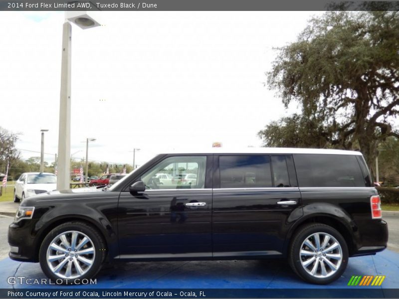Tuxedo Black / Dune 2014 Ford Flex Limited AWD
