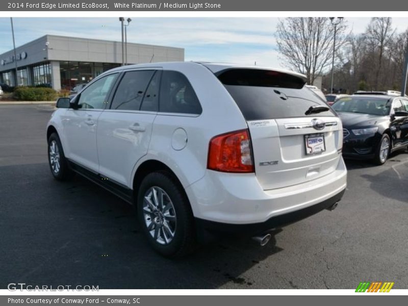 White Platinum / Medium Light Stone 2014 Ford Edge Limited EcoBoost