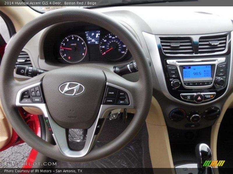 Boston Red / Beige 2014 Hyundai Accent GLS 4 Door