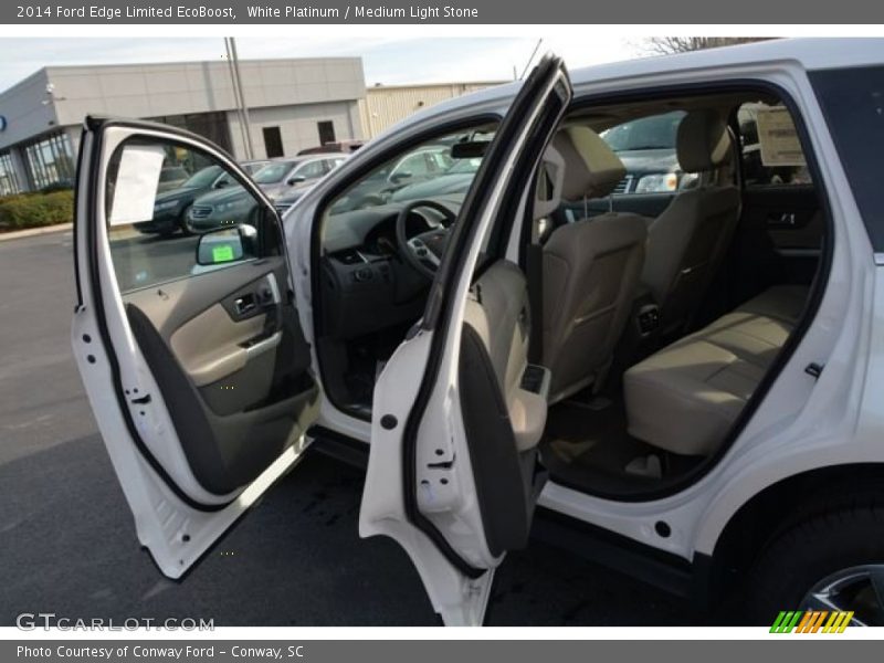 White Platinum / Medium Light Stone 2014 Ford Edge Limited EcoBoost