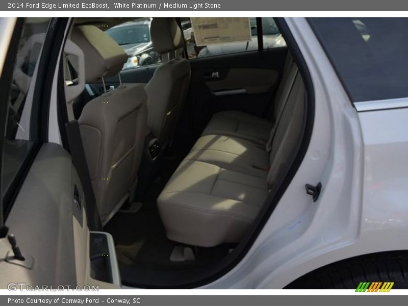 White Platinum / Medium Light Stone 2014 Ford Edge Limited EcoBoost