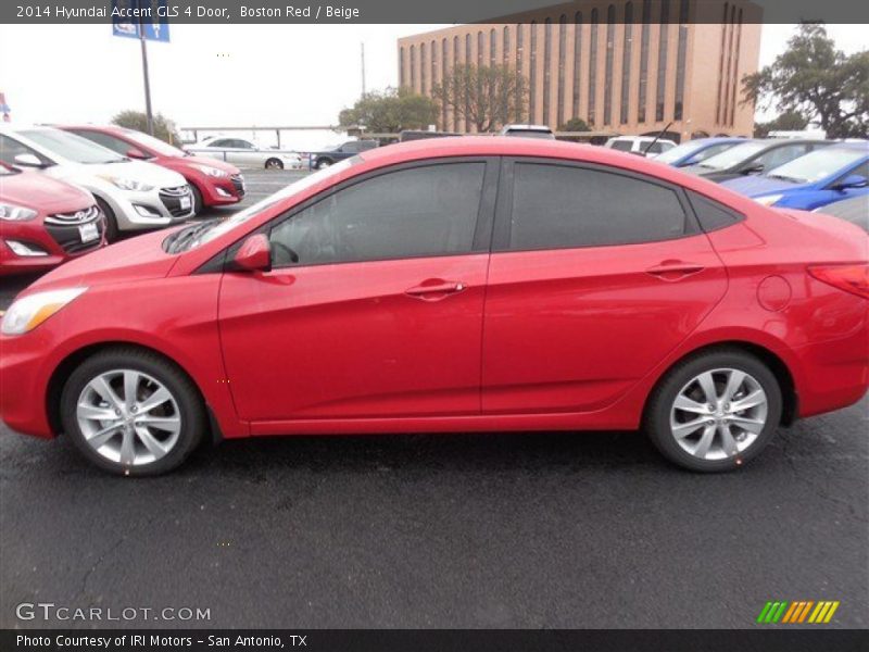 Boston Red / Beige 2014 Hyundai Accent GLS 4 Door