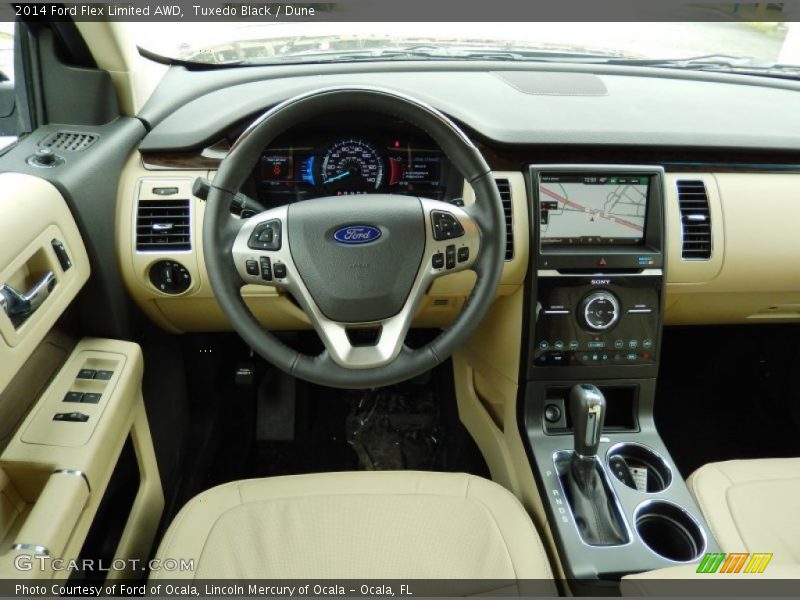Tuxedo Black / Dune 2014 Ford Flex Limited AWD