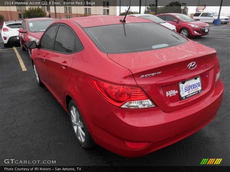 Boston Red / Beige 2014 Hyundai Accent GLS 4 Door