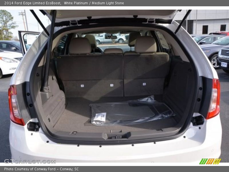 White Platinum / Medium Light Stone 2014 Ford Edge Limited EcoBoost