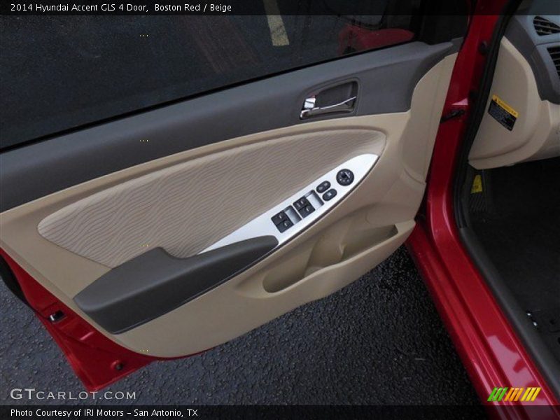 Boston Red / Beige 2014 Hyundai Accent GLS 4 Door