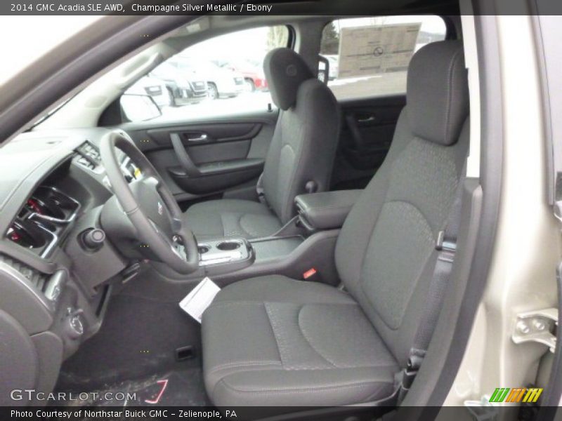 Champagne Silver Metallic / Ebony 2014 GMC Acadia SLE AWD