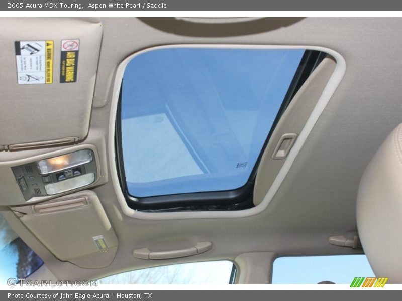 Aspen White Pearl / Saddle 2005 Acura MDX Touring