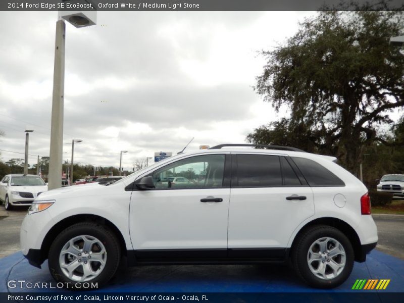 Oxford White / Medium Light Stone 2014 Ford Edge SE EcoBoost