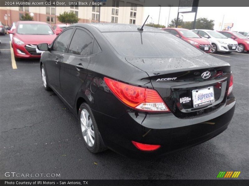 Ultra Black / Beige 2014 Hyundai Accent GLS 4 Door