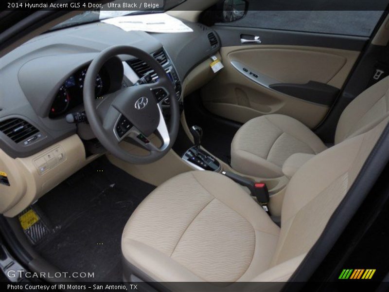 Beige Interior - 2014 Accent GLS 4 Door 