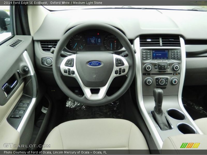 Oxford White / Medium Light Stone 2014 Ford Edge SE EcoBoost