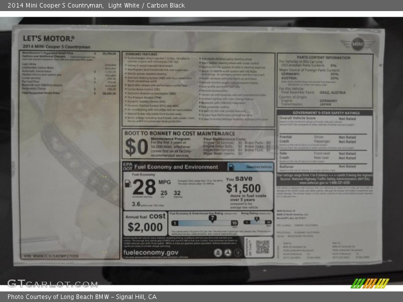 Light White / Carbon Black 2014 Mini Cooper S Countryman