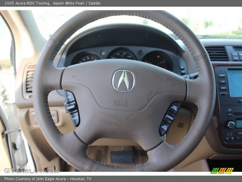 Aspen White Pearl / Saddle 2005 Acura MDX Touring
