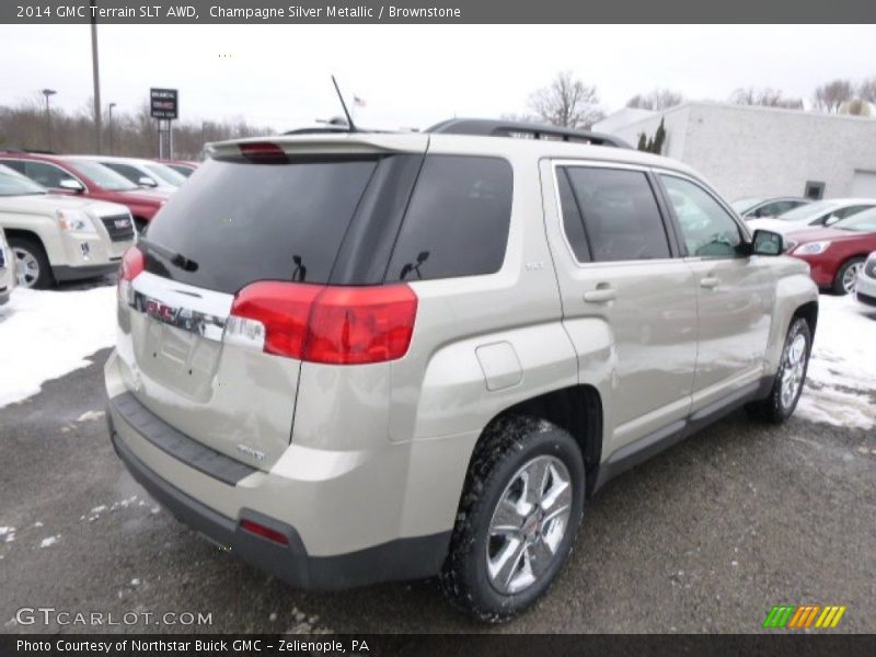 Champagne Silver Metallic / Brownstone 2014 GMC Terrain SLT AWD