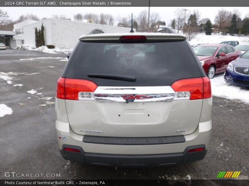Champagne Silver Metallic / Brownstone 2014 GMC Terrain SLT AWD