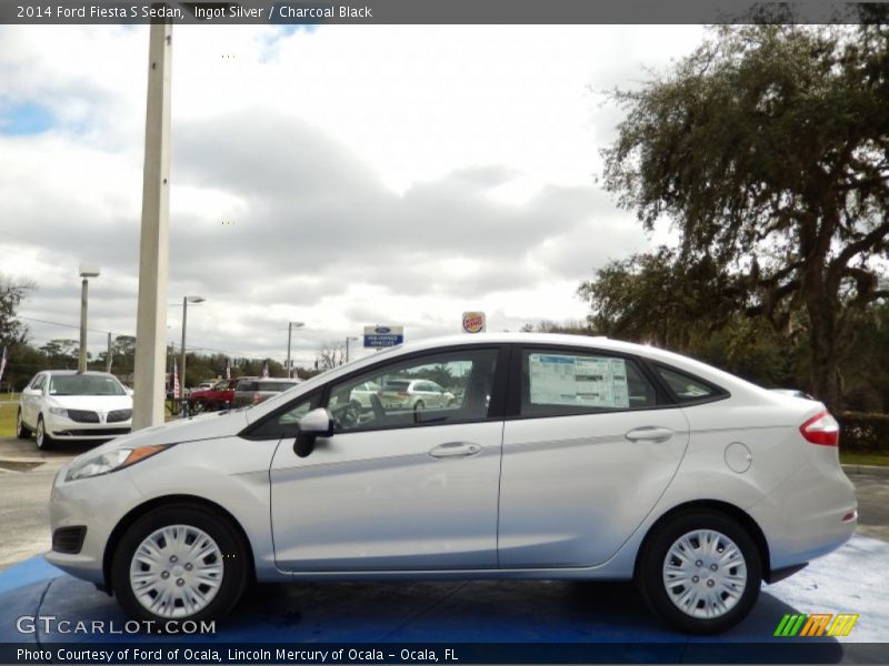 Ingot Silver / Charcoal Black 2014 Ford Fiesta S Sedan