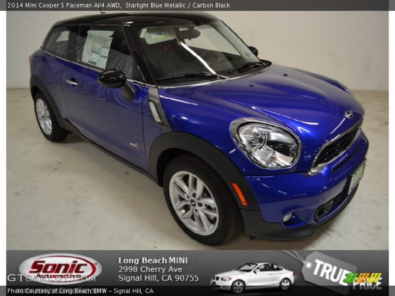Starlight Blue Metallic / Carbon Black 2014 Mini Cooper S Paceman All4 AWD