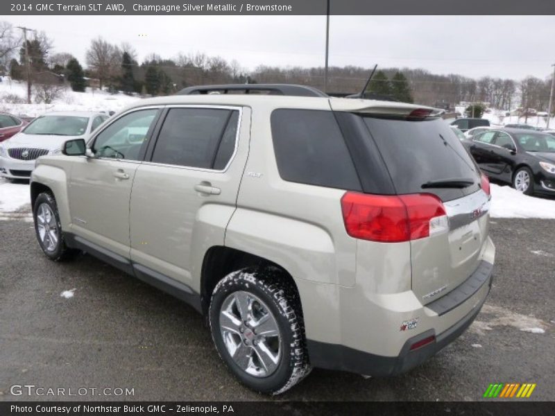 Champagne Silver Metallic / Brownstone 2014 GMC Terrain SLT AWD