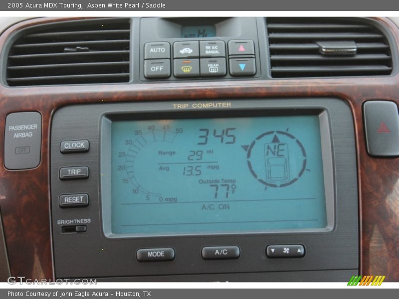 Aspen White Pearl / Saddle 2005 Acura MDX Touring