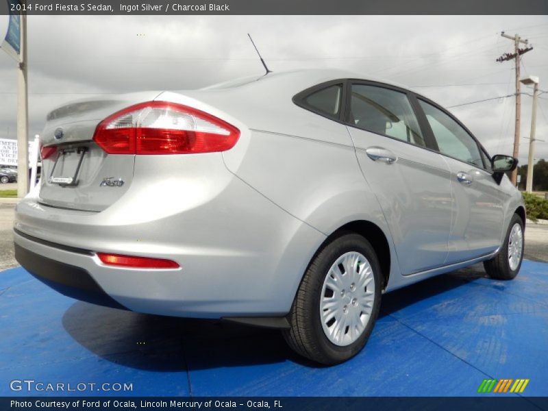 Ingot Silver / Charcoal Black 2014 Ford Fiesta S Sedan