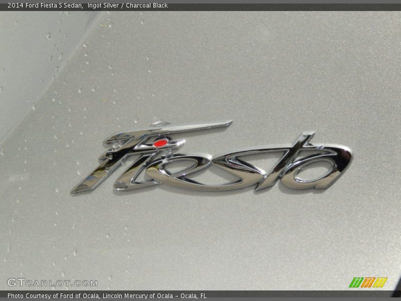 Ingot Silver / Charcoal Black 2014 Ford Fiesta S Sedan