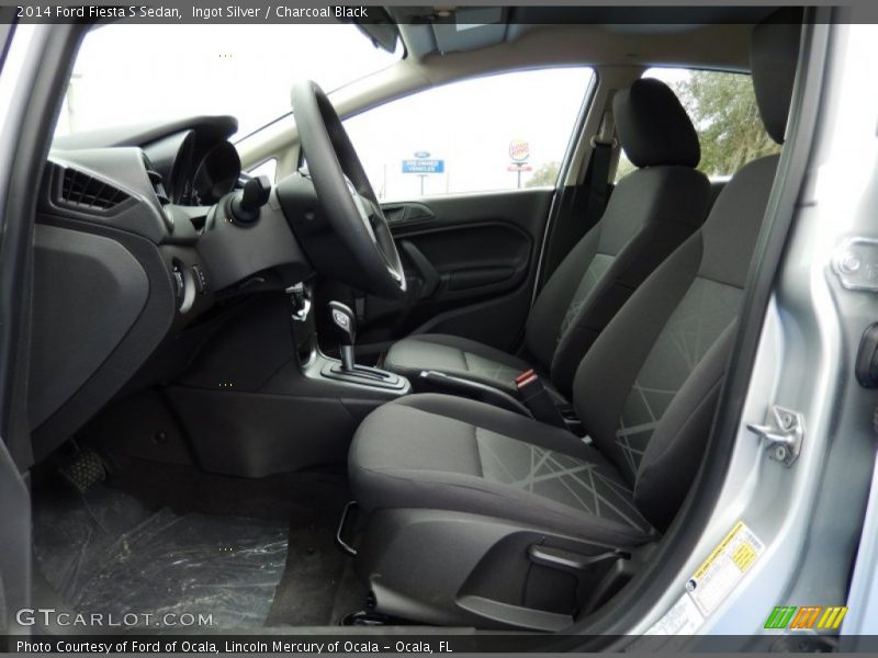 Ingot Silver / Charcoal Black 2014 Ford Fiesta S Sedan