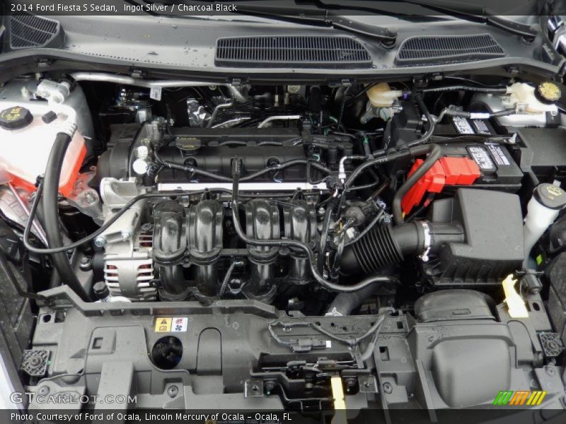 Ingot Silver / Charcoal Black 2014 Ford Fiesta S Sedan
