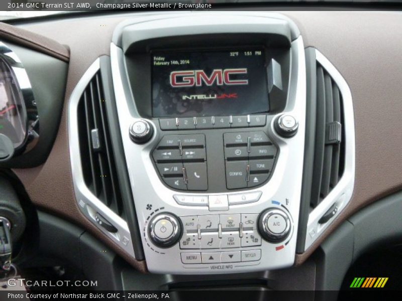 Champagne Silver Metallic / Brownstone 2014 GMC Terrain SLT AWD