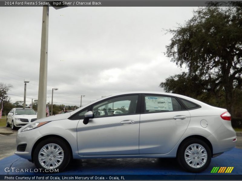 Ingot Silver / Charcoal Black 2014 Ford Fiesta S Sedan